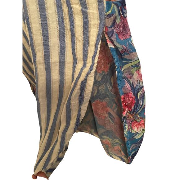 Aratta Silent Journey Floral Stripe Shirt Dress size Medium - Picture 8 of 13